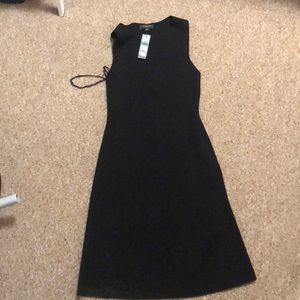 Black knit dress